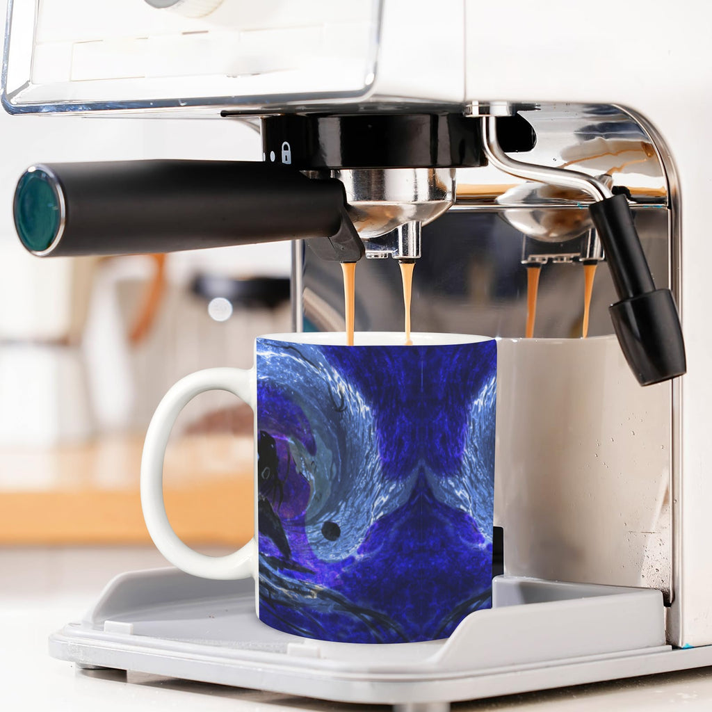Katerina's Dragon's Eye Koi Desires Custom White Mug(11OZ)(Set of 2) | Ships from USA