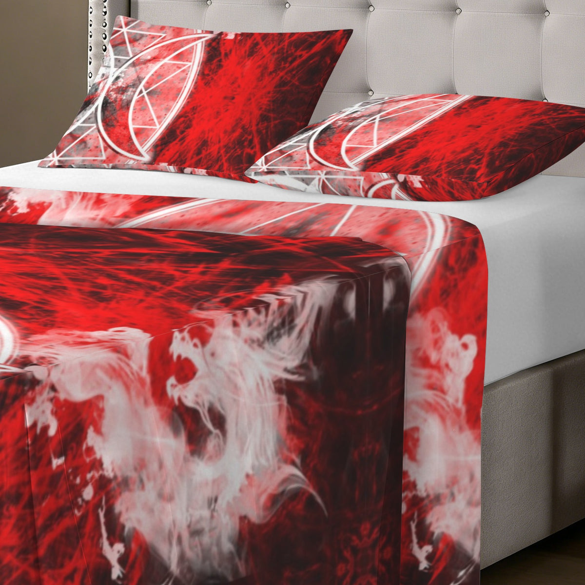 Katerina's Waiting for Hello Triple Goddess Meditations 3-Piece Bedding Set (Bed Sheet + Pillowcases)  | Ships from USA