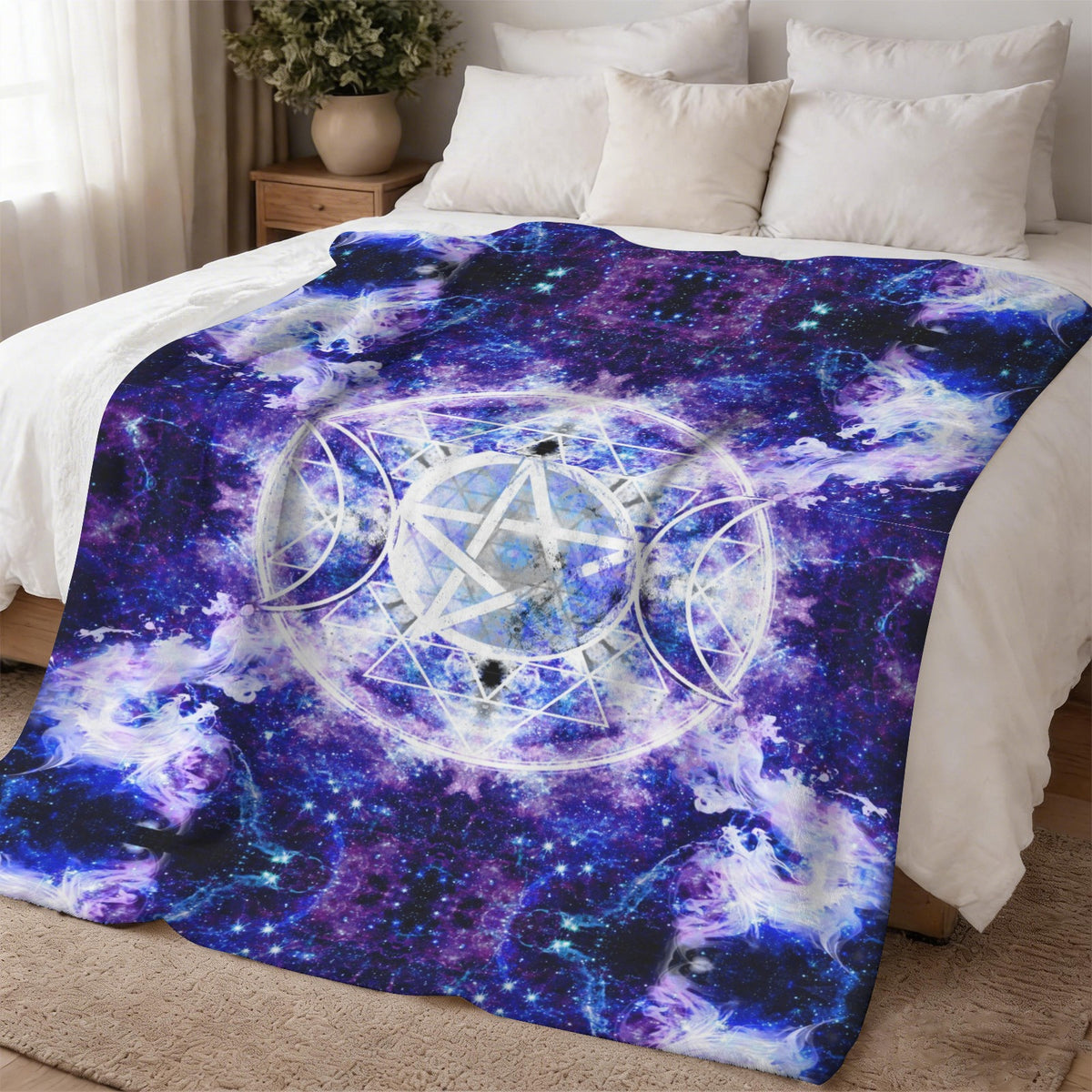 Amen Jin's Katerina's Dracularian Dragoness Triple Goddess Meditations u Sherpa Fleece Blanket 60" x 80" | Ships from USA