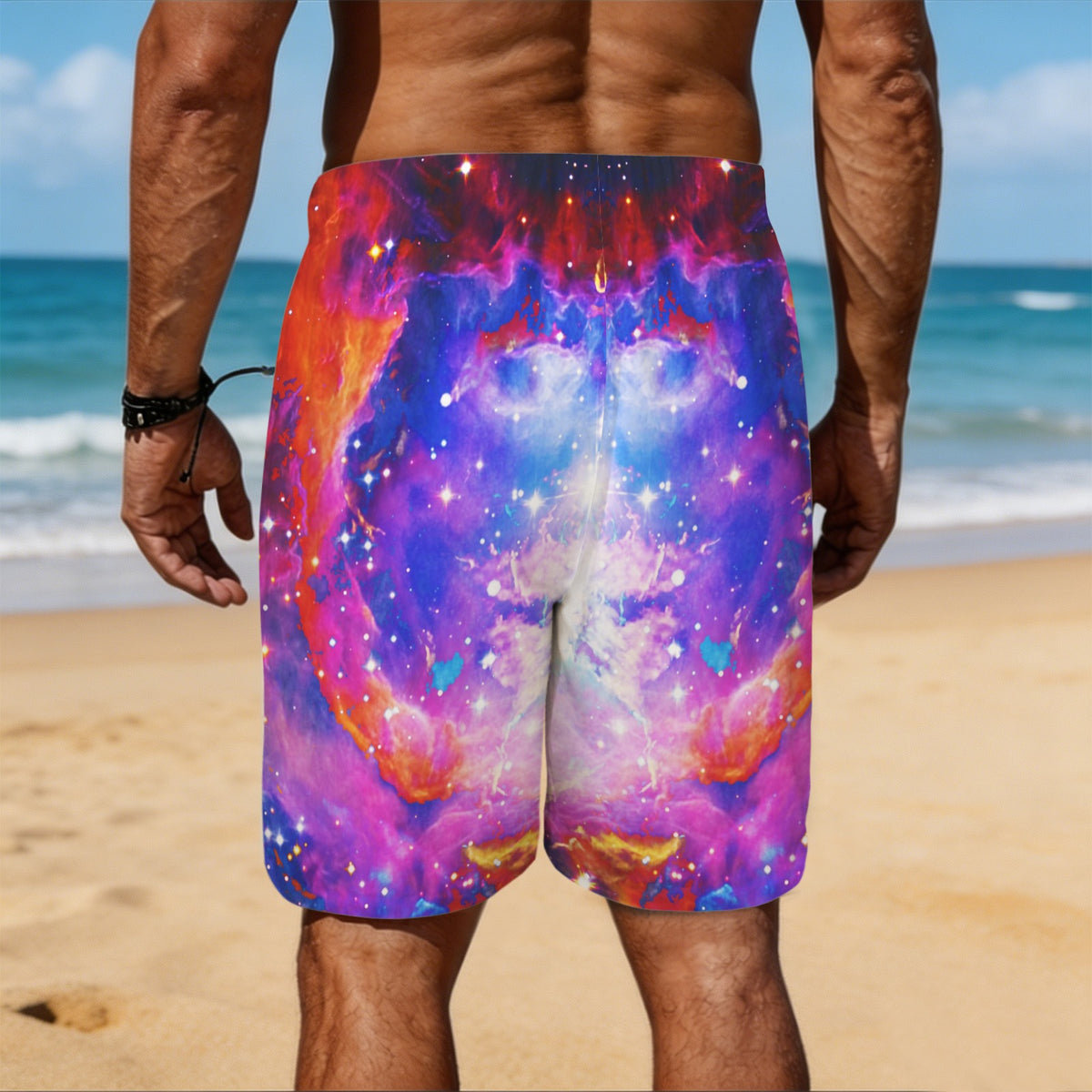 Katerina's Cassandra Desires Men's All Over Print Beach Shorts (Sets 26) | Ships from USA
