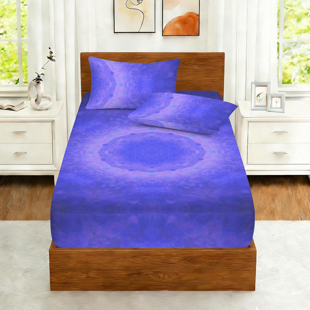 Katerina's Uncertainty in Time & Space Desires Twin Bedding Set (Fitted Sheet + Pillowcases) | Ships from USA