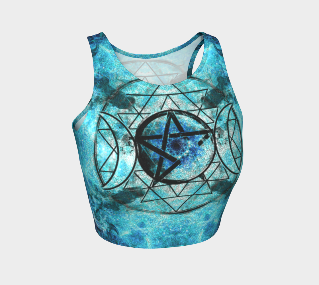 Amen Jin's all the White Horses Triple Goddess Meditations Athletic Crop Top