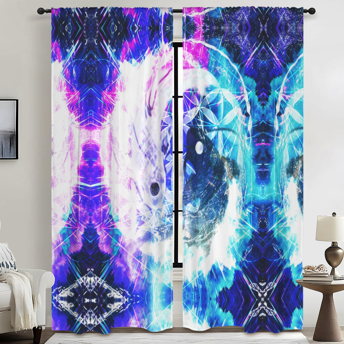 Creation's Koi Meditations Floor-To-Ceiling Curtain 52x84inch | Ships from USA