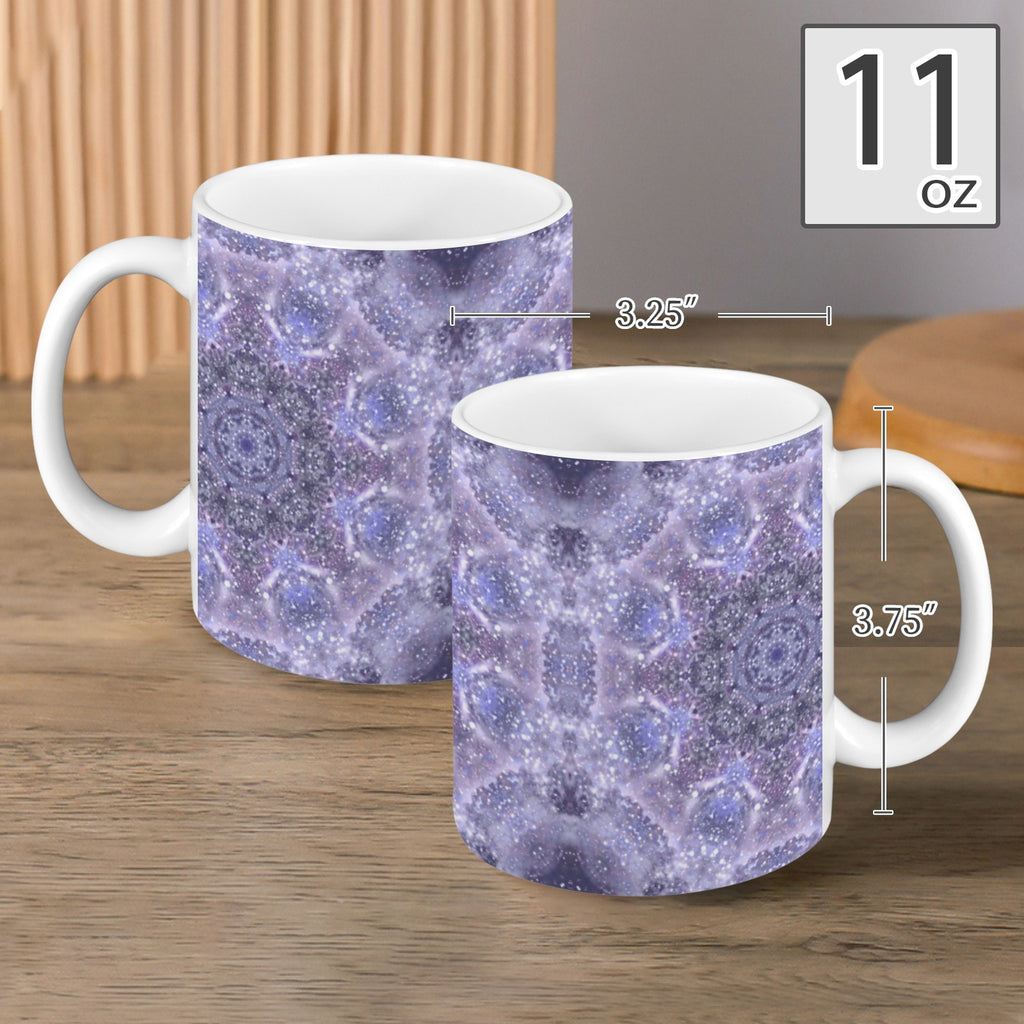 Katerina's Lilac Star Desires Custom White Mug(11OZ)(Set of 2) | Ships from USA