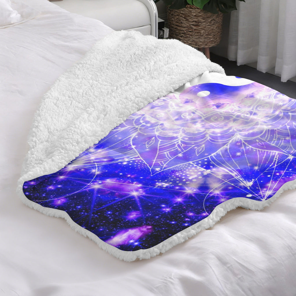 Katerina's Psyche Yin Yang Meditations Sherpa Fleece Blanket 30" x 40" | Ships from USA