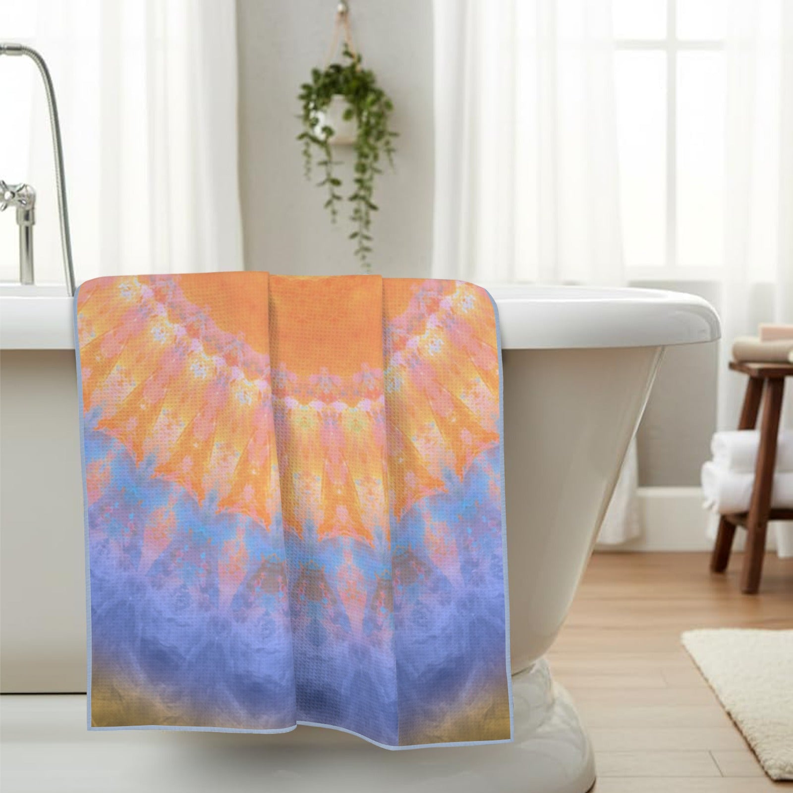 Katerina's Love Will Never Die Desires Waffle Weave Bath Towel 29" x 58" | Ships from USA