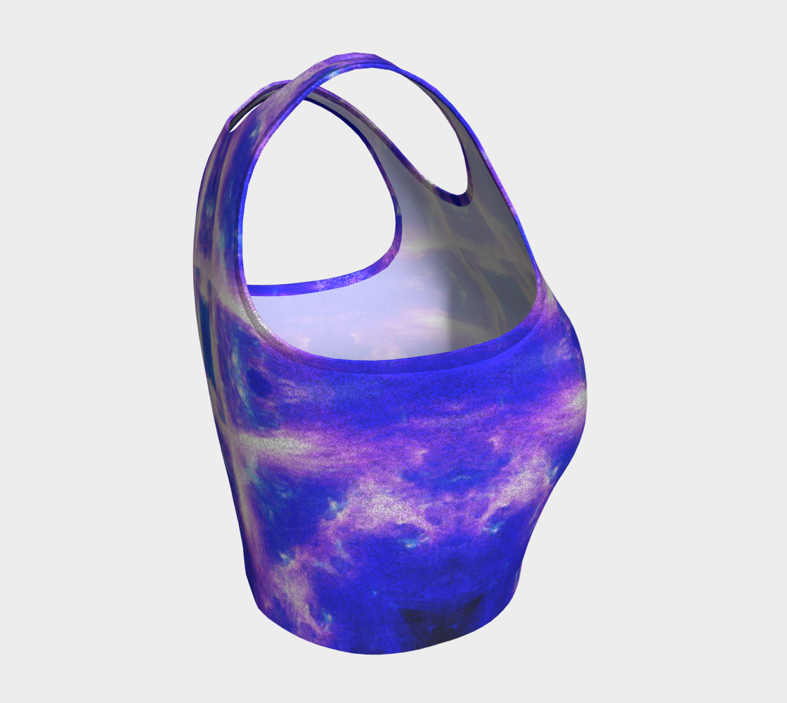 Katerina's Amethyst Sapphire Dreams Desires Athletic Crop Top