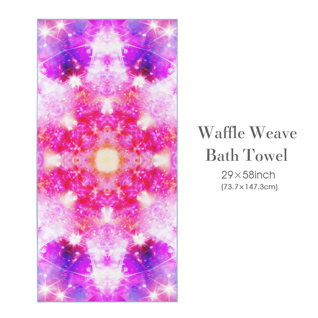 Katerina's Dreams of Angels Desires Waffle Weave Bath Towel 29" x 58" | Ships from USA