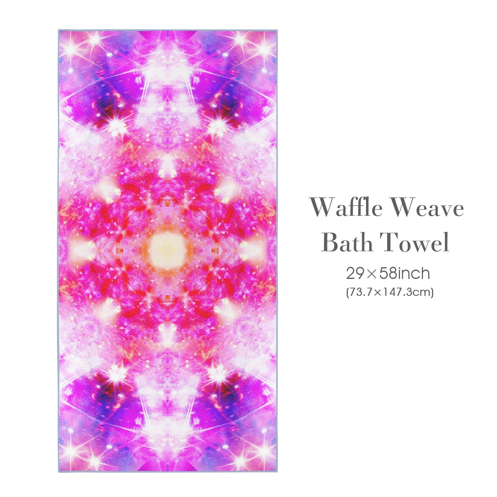 Katerina's Dreams of Angels Desires Waffle Weave Bath Towel 29" x 58" | Ships from USA
