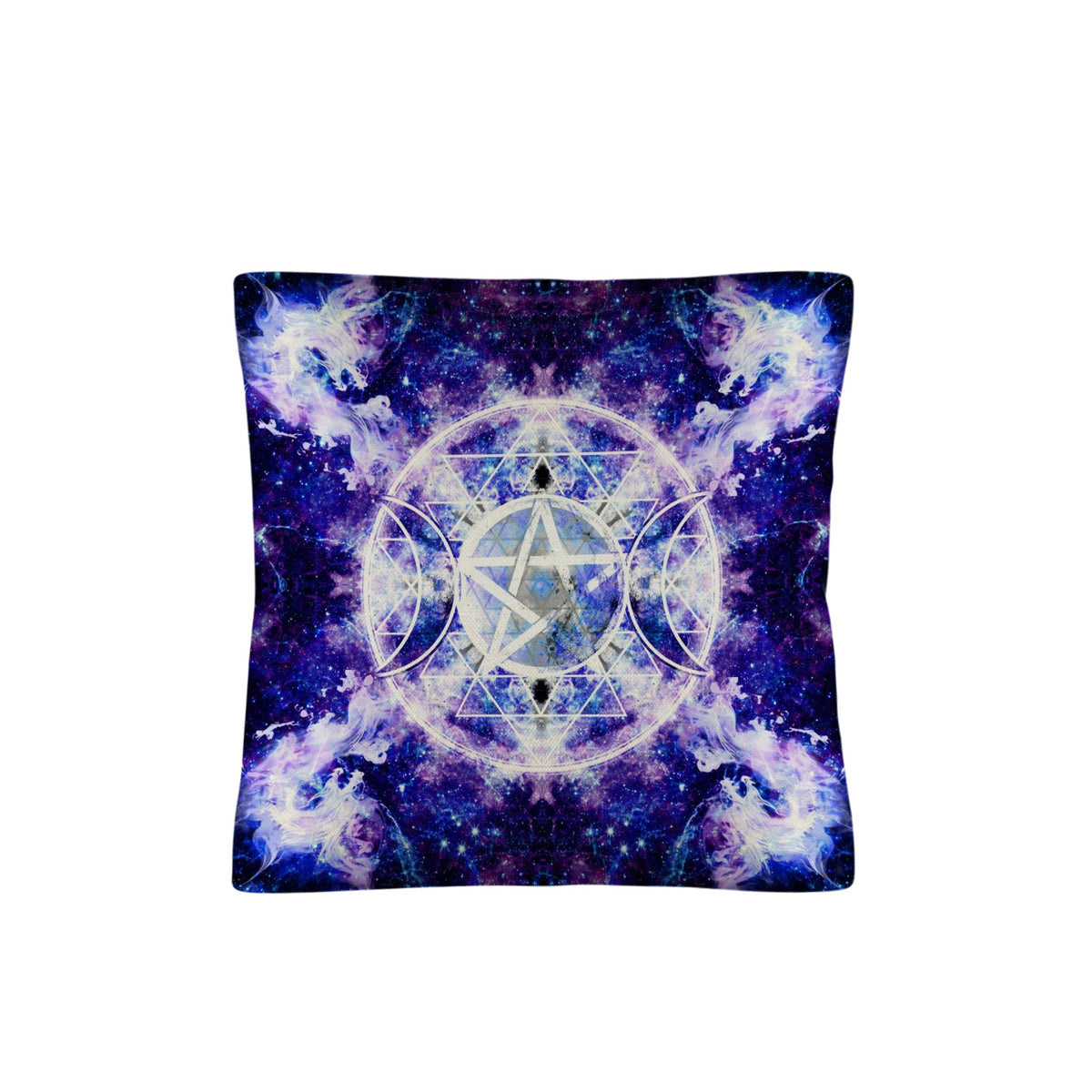 Amen Jin's Katerina's Dracularian Dragoness Triple Goddess Meditations Linen Throw Pillow 18" x 18" ( 1 Piece ) | Ships from USA