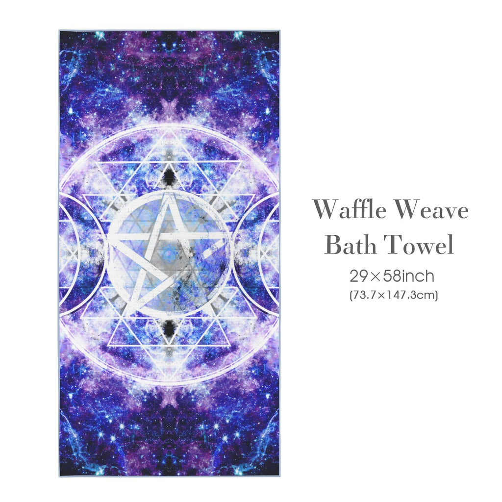 Amen Jin's Katerina's Drcaularian Dragoness Triple Goddess Meditations Waffle Weave Bath Towel 29" x 58" | Ships from USA