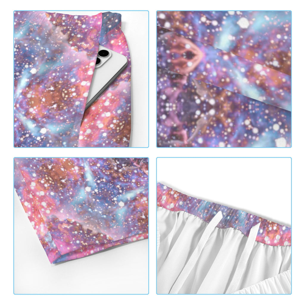 Katerina's Fiesta Desires Men's All Over Print Beach Shorts (Sets 26) | Ships from USA