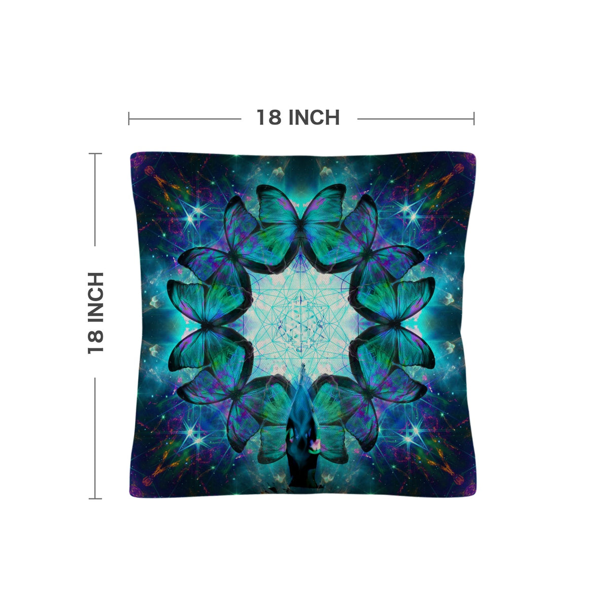 Katerina's Now & Forever Metamorphosis Meditations Linen Throw Pillow 18" x 18" ( 1 Piece ) | Ships from USA