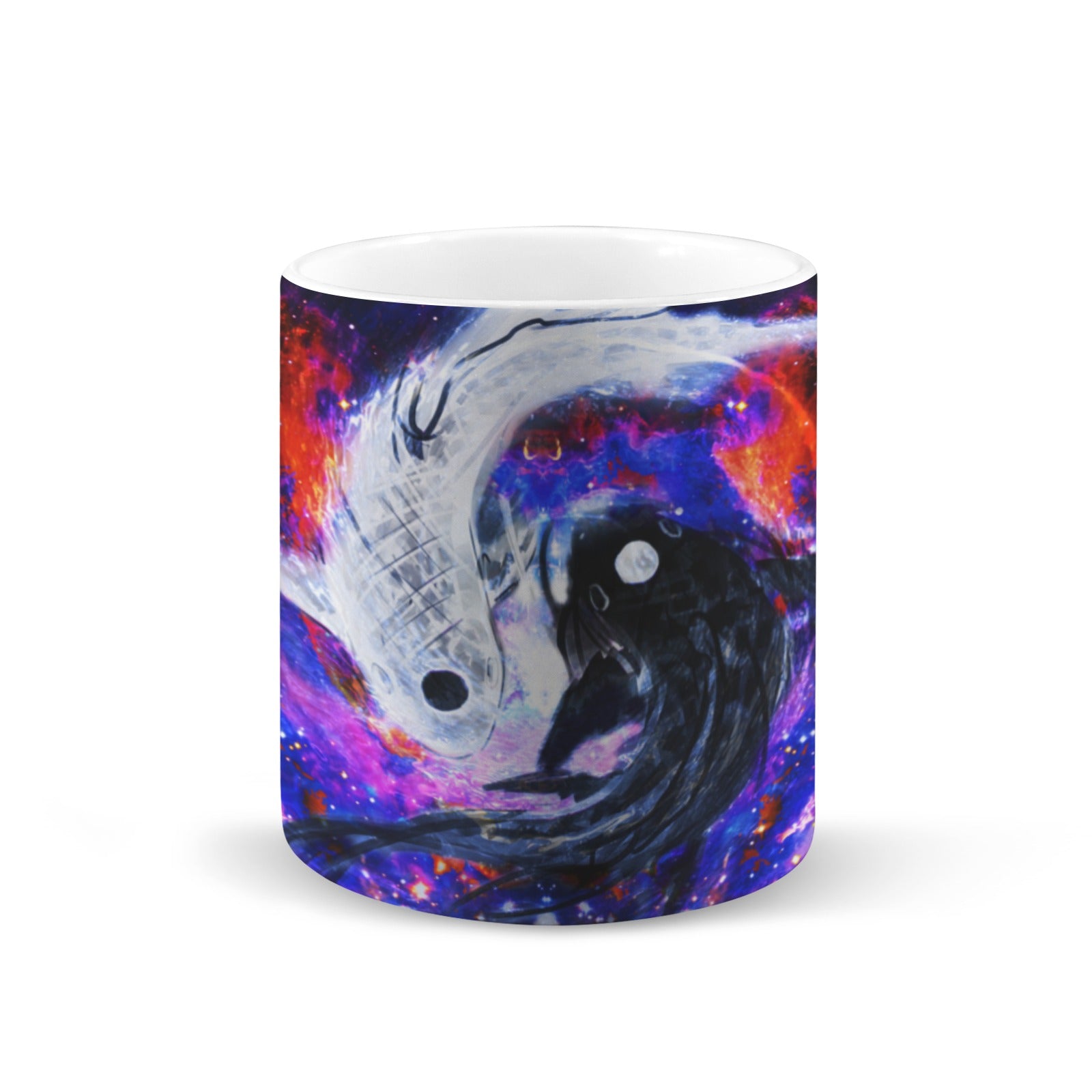 Katerina's Cassandra Koi Desires Custom White Mug(11OZ)(Set of 2) | Ships from USA