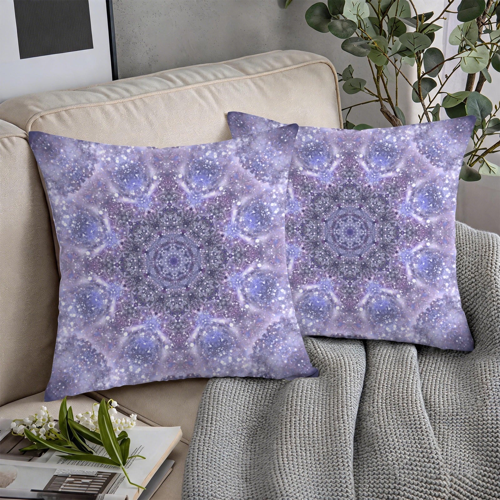 Katerina's Lilac Star Desires Custom Pillow Cases 18" x 18" (2-Pack) | Ships from USA
