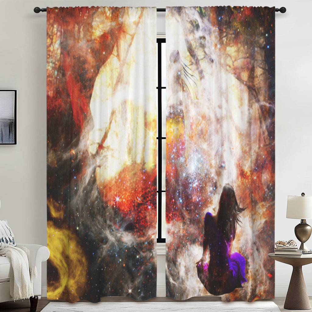 Hallow's Hocus Pocus Dreams Floor-To-Ceiling Curtain 52x84inch | Ships from USA