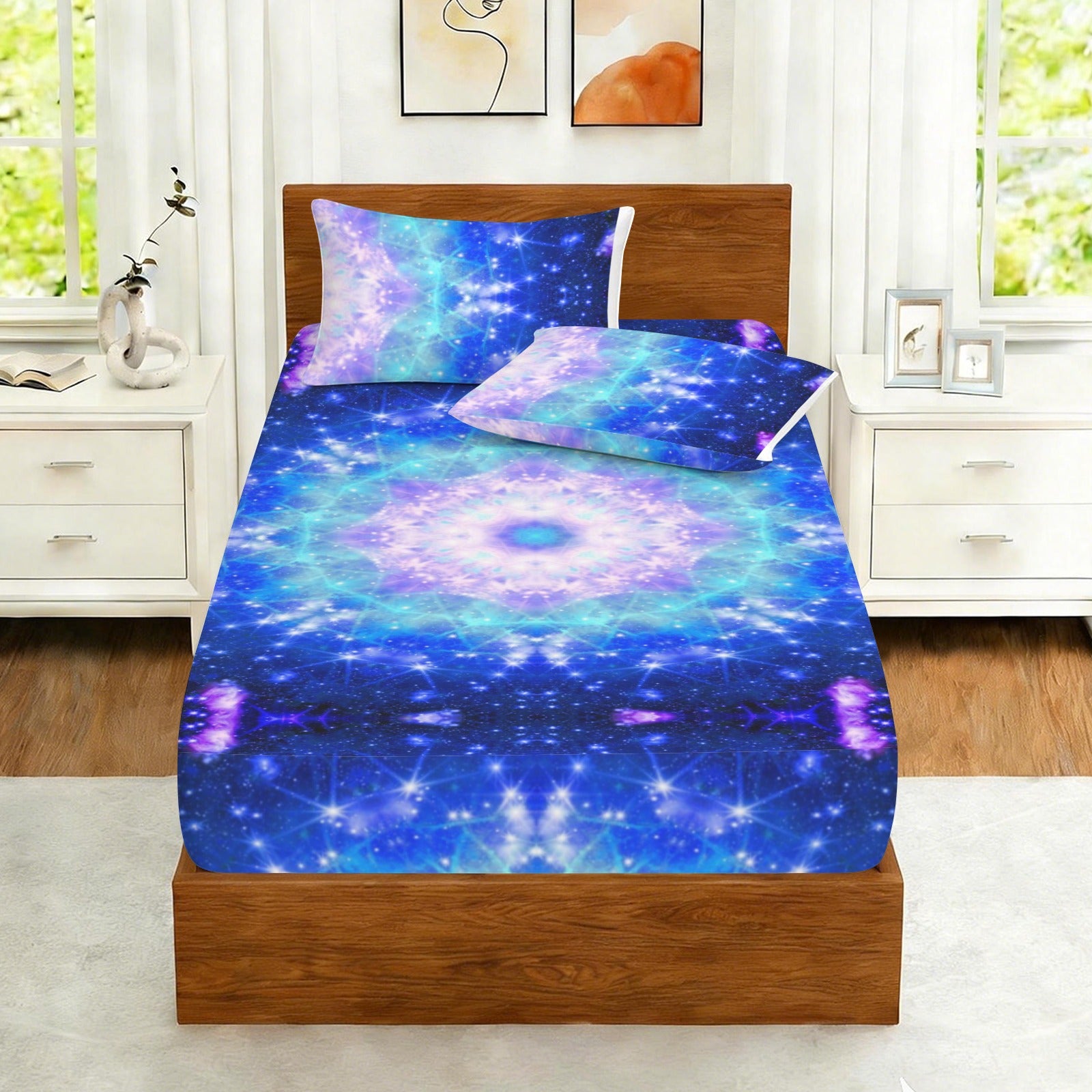 Amen Jin's Katerina's Eros & Psyche Desires Twin Bedding Set (Fitted Sheet + Pillowcases) | Ships from USA