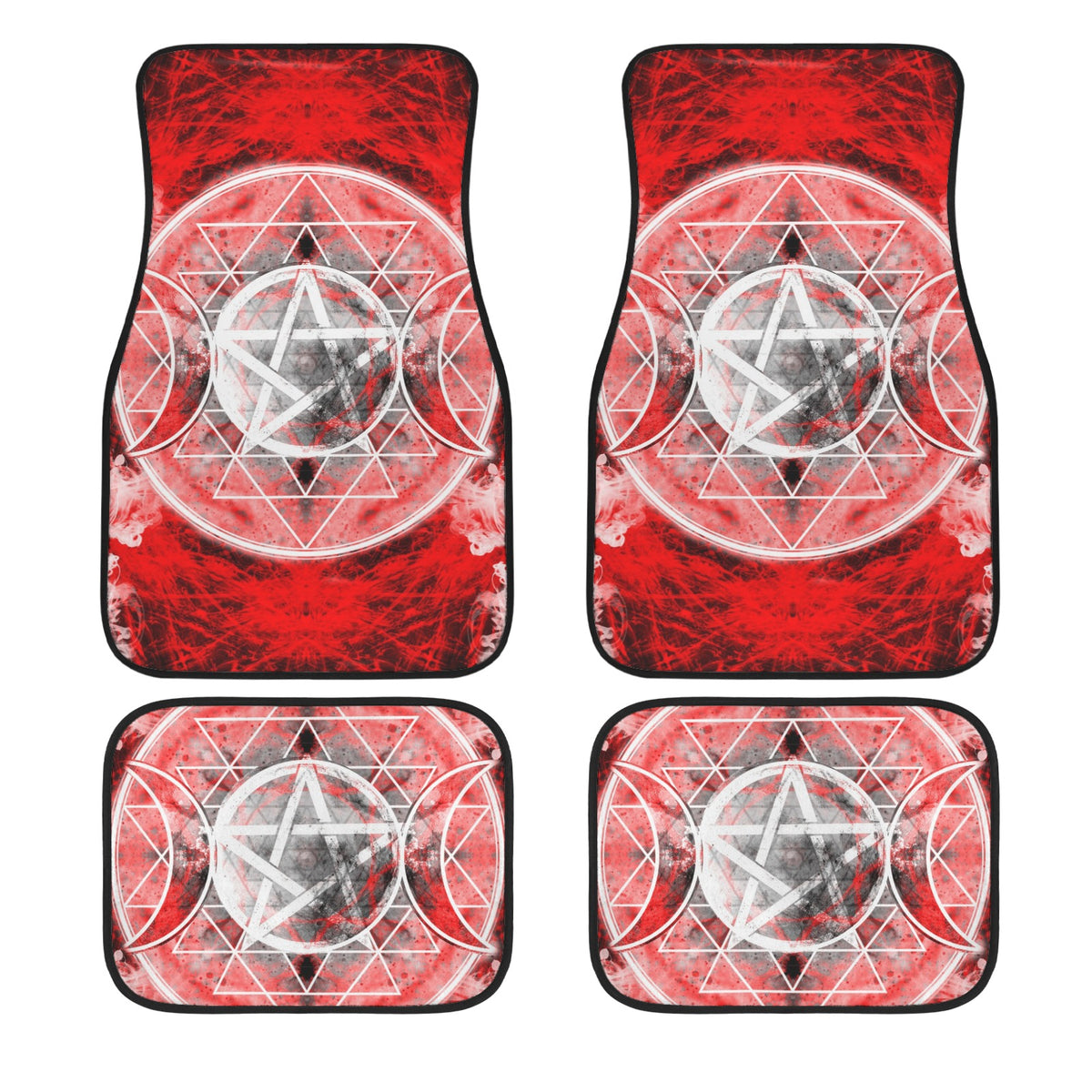 Katerina's Waiting for Hello Triple Goddess Meditations 4-Piece Car Floor Mats （Customized Separately）| Ships from USA