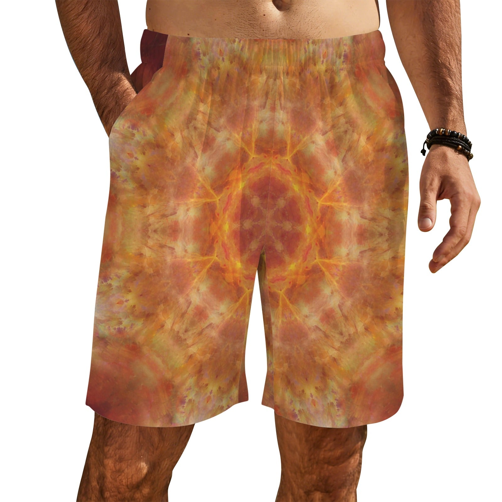 Katerina's Supernova Desires Men's All Over Print Beach Shorts (Sets 26) | Ships from USA