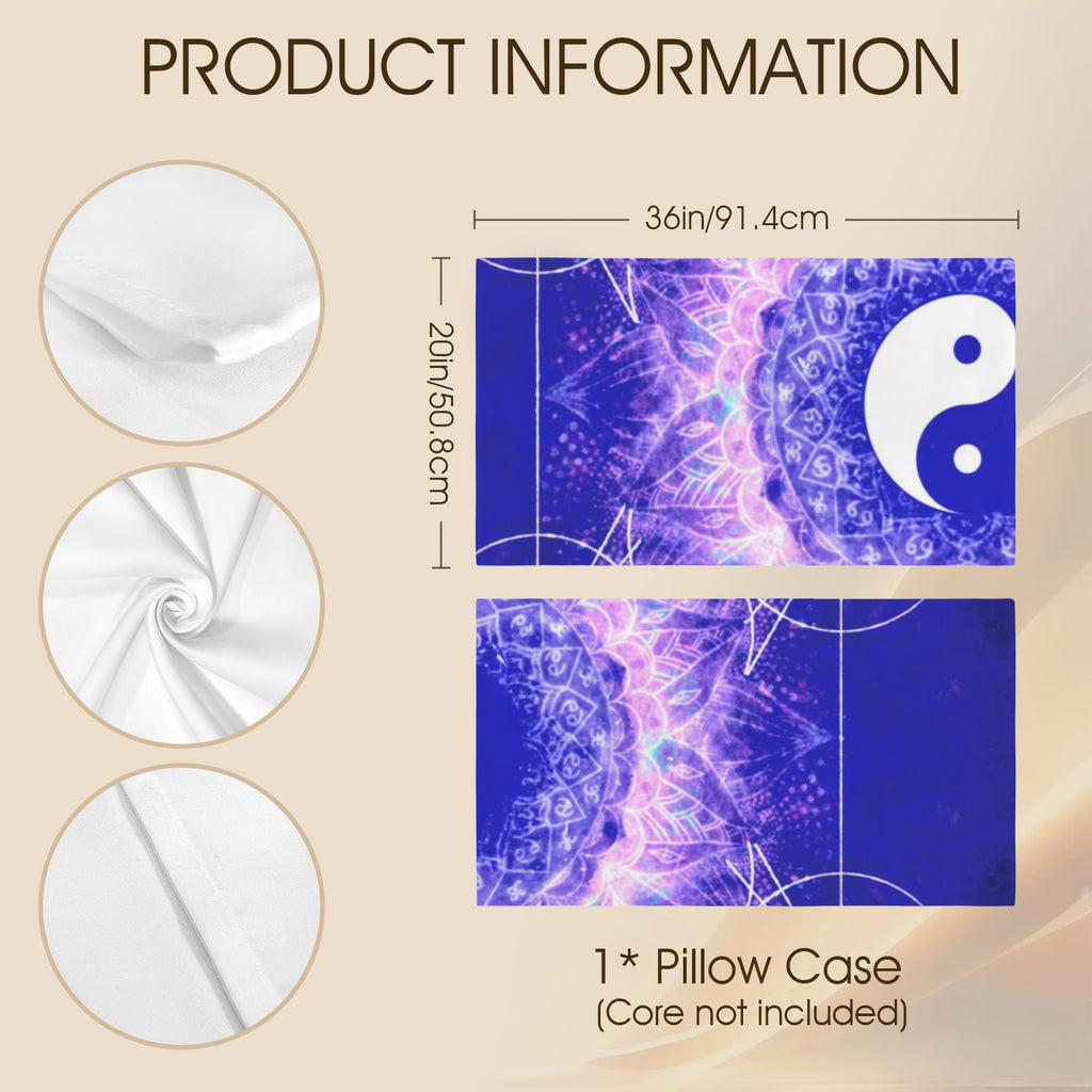 Katerina's Uncertainty in Time & Space Yin Yang Meditations Pillow Case 36" x 20"  | Ships from USA