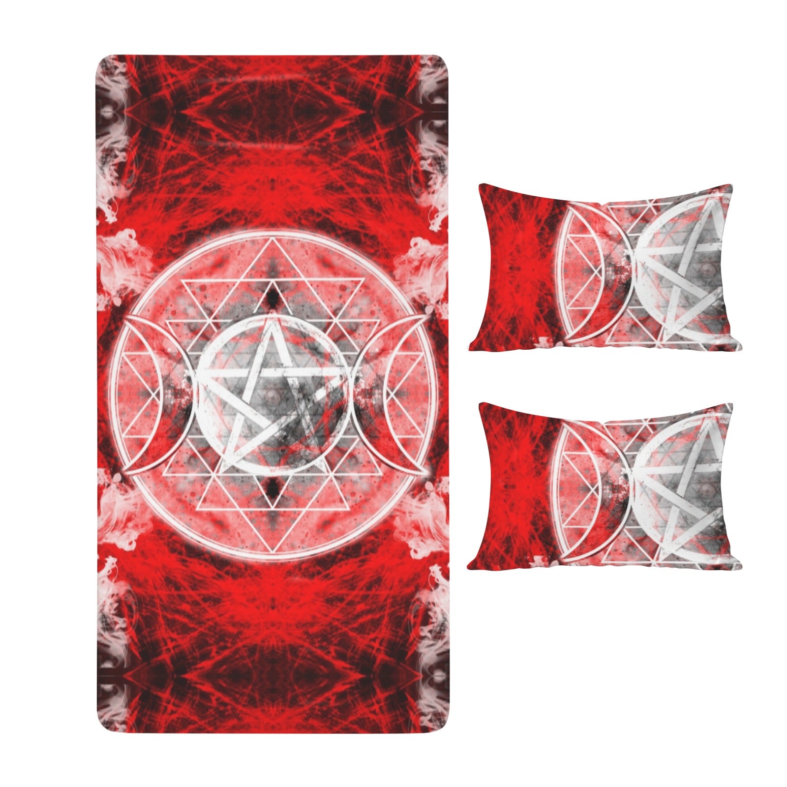 Katerina's Waiting for Hello Triple Goddess Meditations Twin Bedding Set (Fitted Sheet + Pillowcases) | Ships from USA