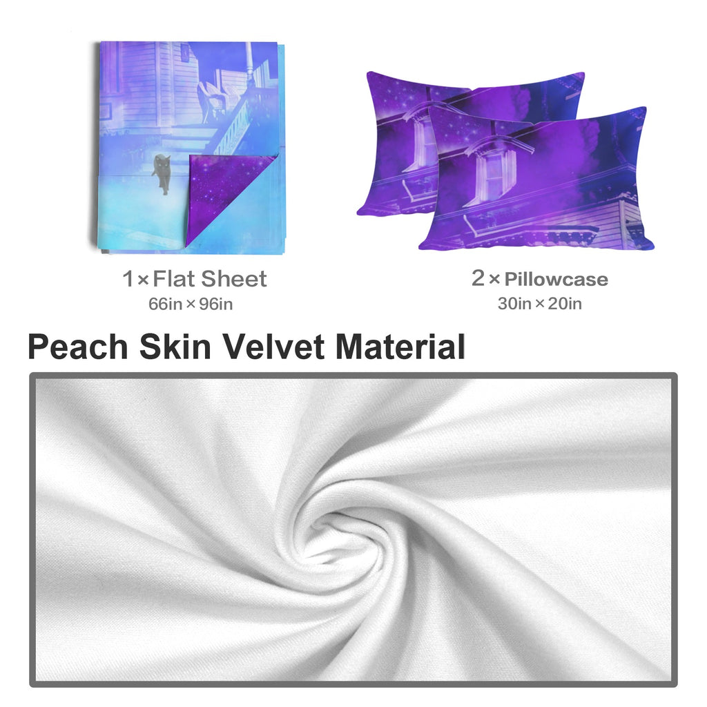 Amen Jin's Katerina's Eros & Psyche Desires Hocus Pocus Dreams 3-Piece Bedding Set (Bed Sheet + Pillowcases)  | Ships from USA