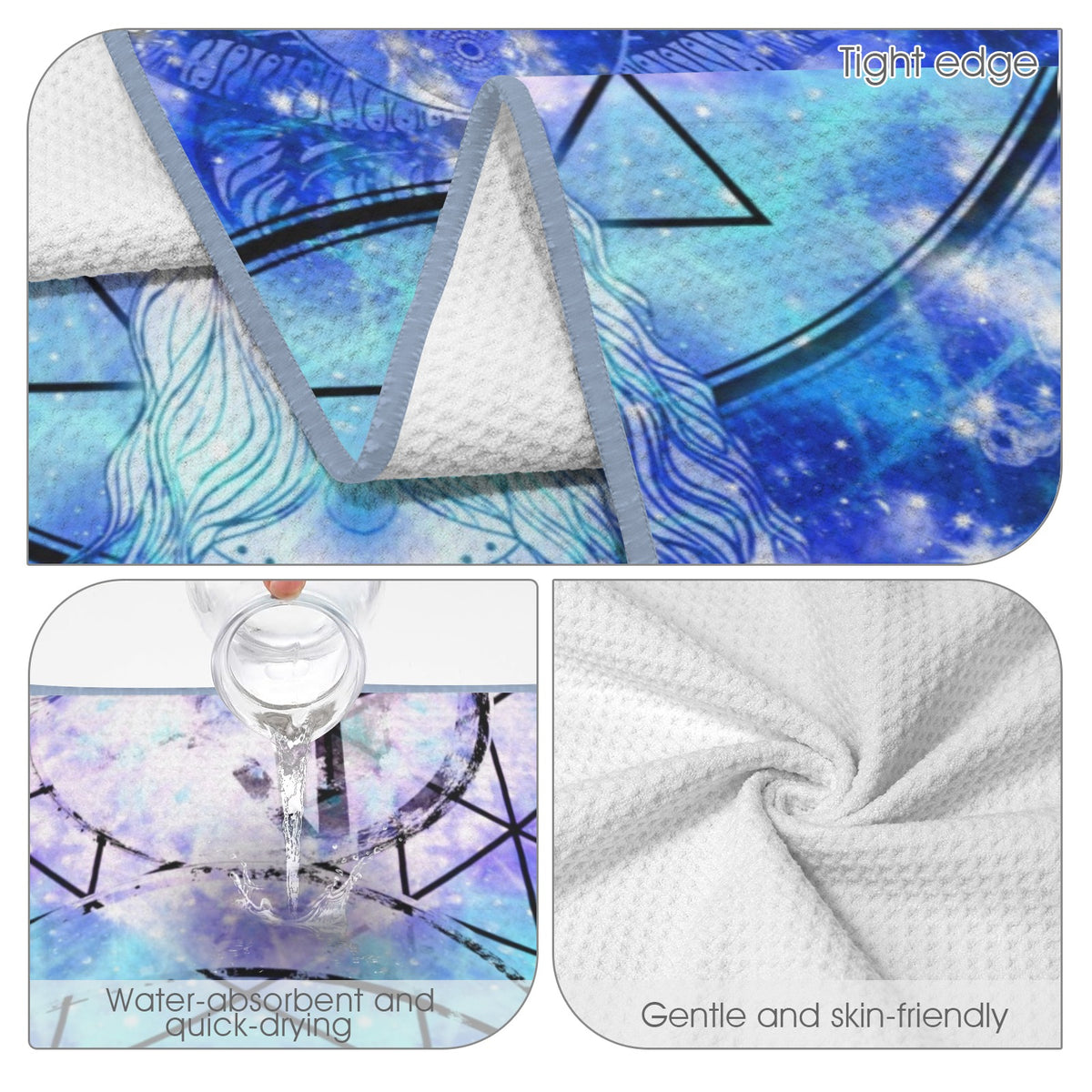 Amen Jin's Katerina's Eros & Psyche Magickal Awakening Meditations Waffle Weave Bath Towel 29" x 58" | Ships from USA