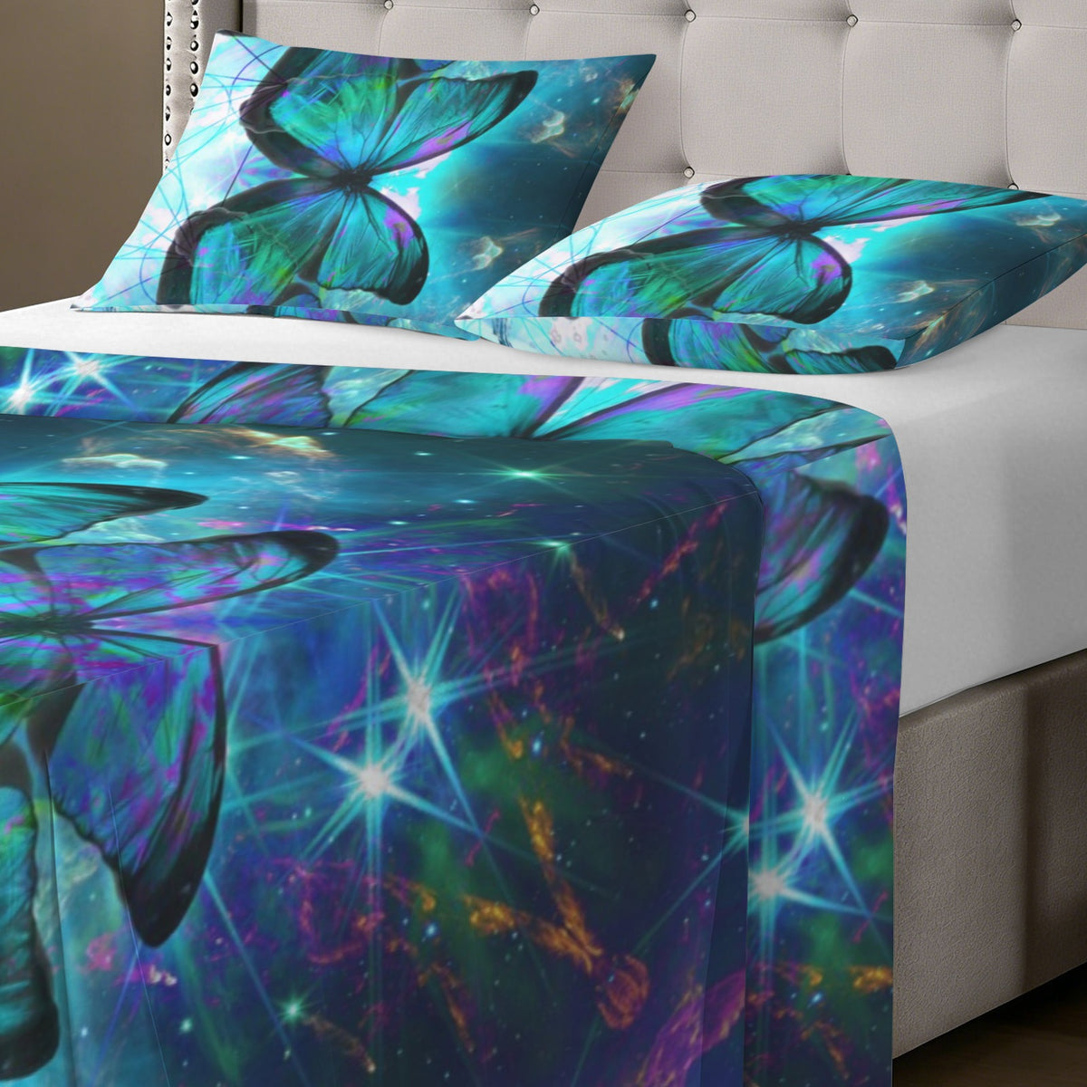 Katerina's Now & Forever Metamorphosis Meditations 3-Piece Bedding Set (Bed Sheet + Pillowcases)  | Ships from USA