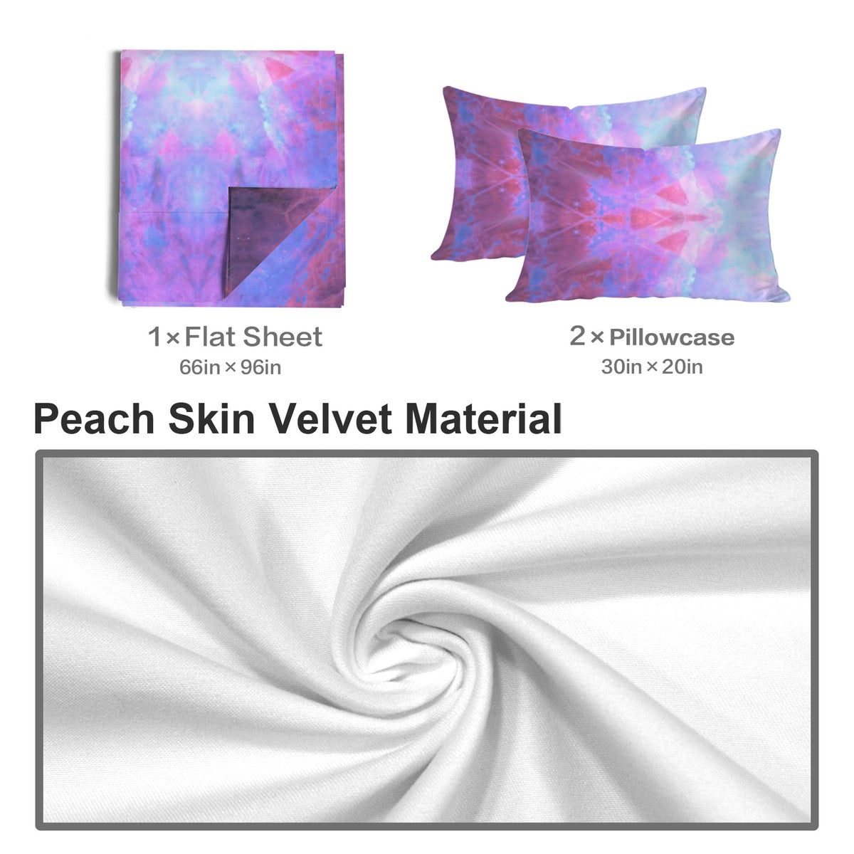 Katerina's Tomorrow Girl Desires 3-Piece Bedding Set (Bed Sheet + Pillowcases)  | Ships from USA