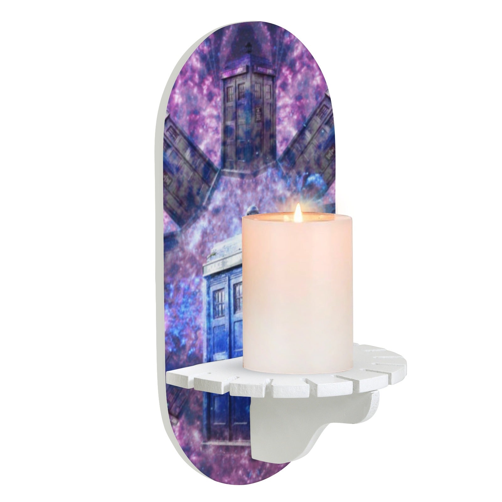 Katerina's Through Time & Space Doctor Desires Wall Mounted Candle Holder | Ships from USA