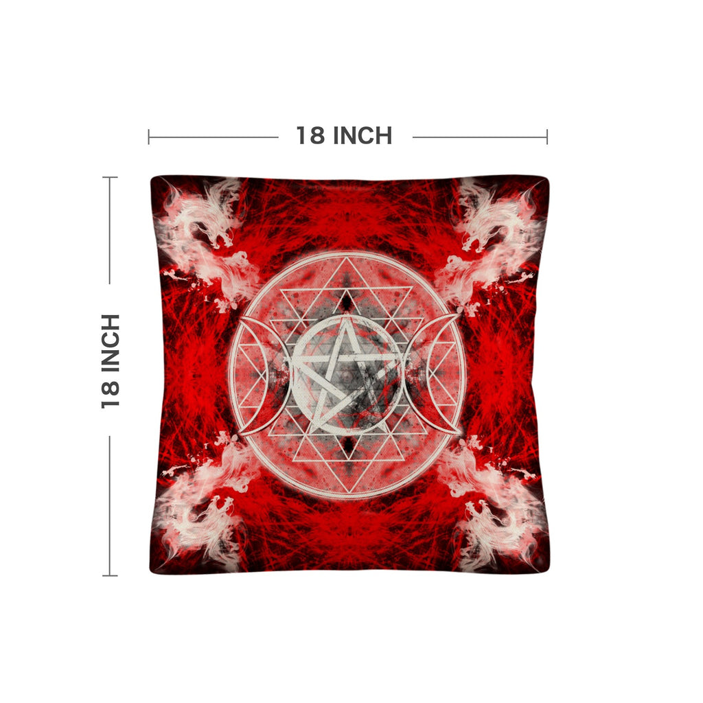 Katerina's Waiting for Hello Triple Goddess Meditations Linen Throw Pillow 18" x 18" ( 1 Piece ) | Ships from USA