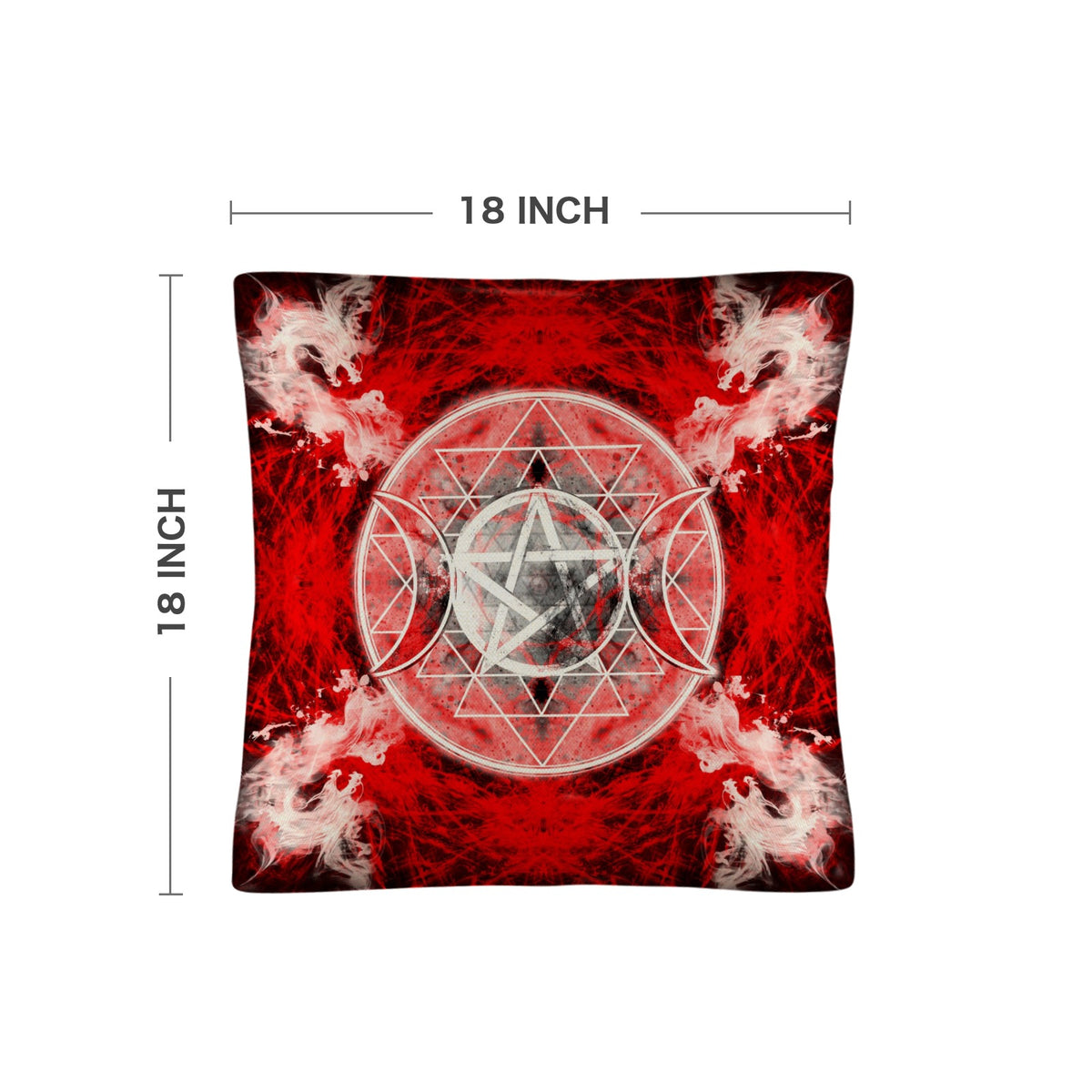 Katerina's Waiting for Hello Triple Goddess Meditations Linen Throw Pillow 18" x 18" ( 1 Piece ) | Ships from USA