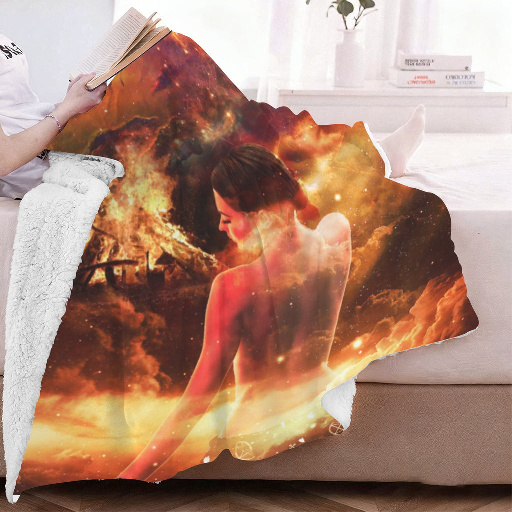 Samhain Magical Night Dreams Sherpa Fleece Blanket 60" x 80" | Ships from USA