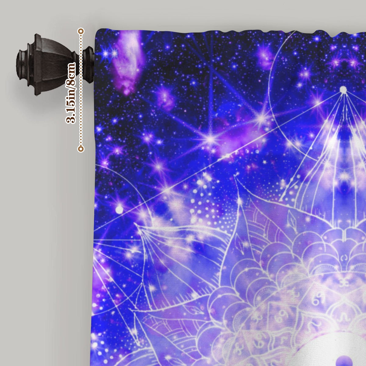 Katerina's Psyche Yin Yang Meditations Window Curtain 27.6" x 39.4" ( 1 Piece ) | Ships from USA