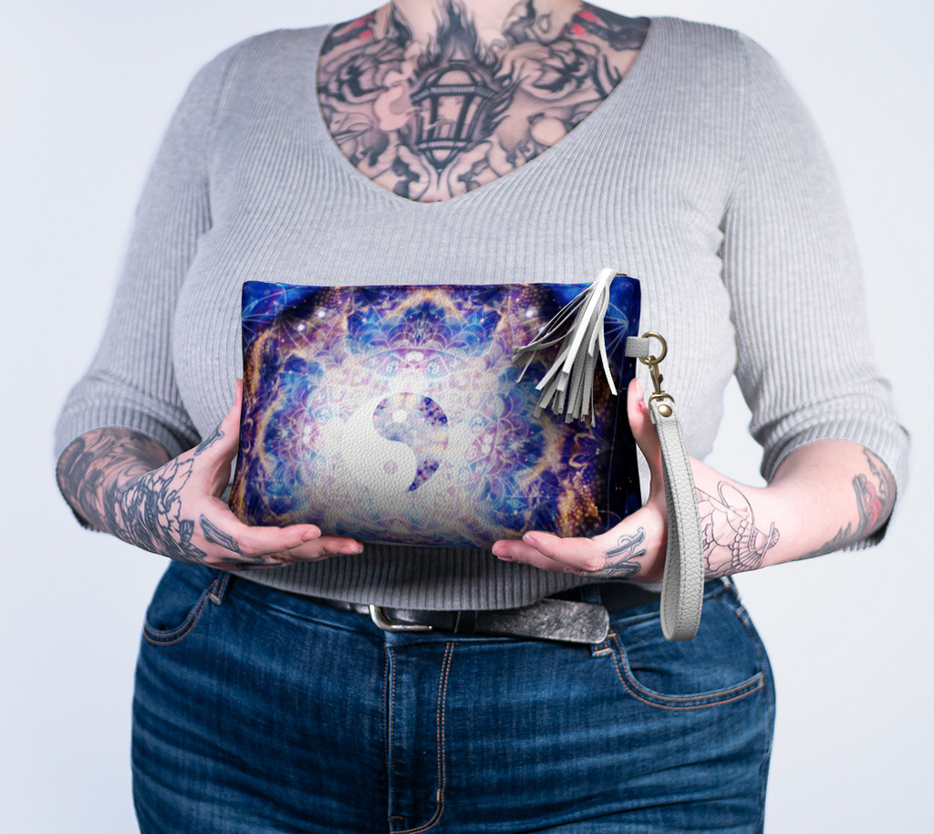 Amen Jin's Forgiveness Desires Yin Yang Meditations Vegan Leather Makeup Bag
