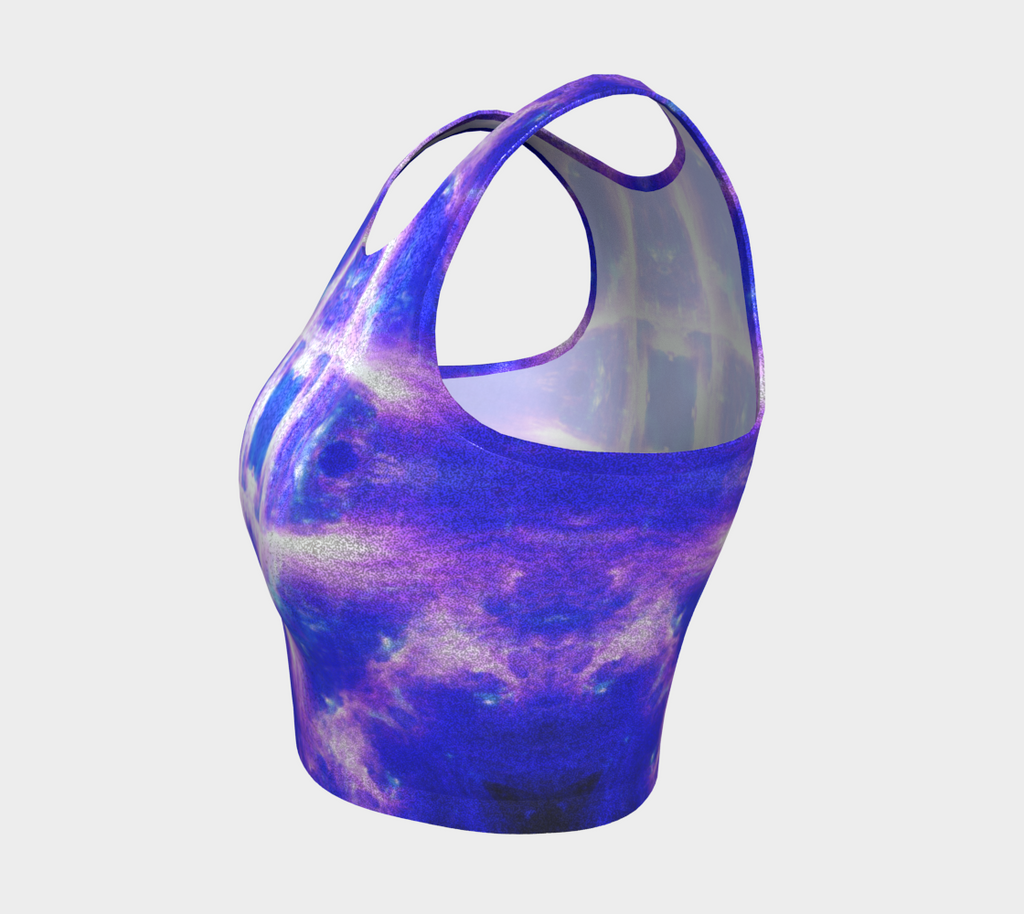 Katerina's Amethyst Sapphire Dreams Desires Athletic Crop Top