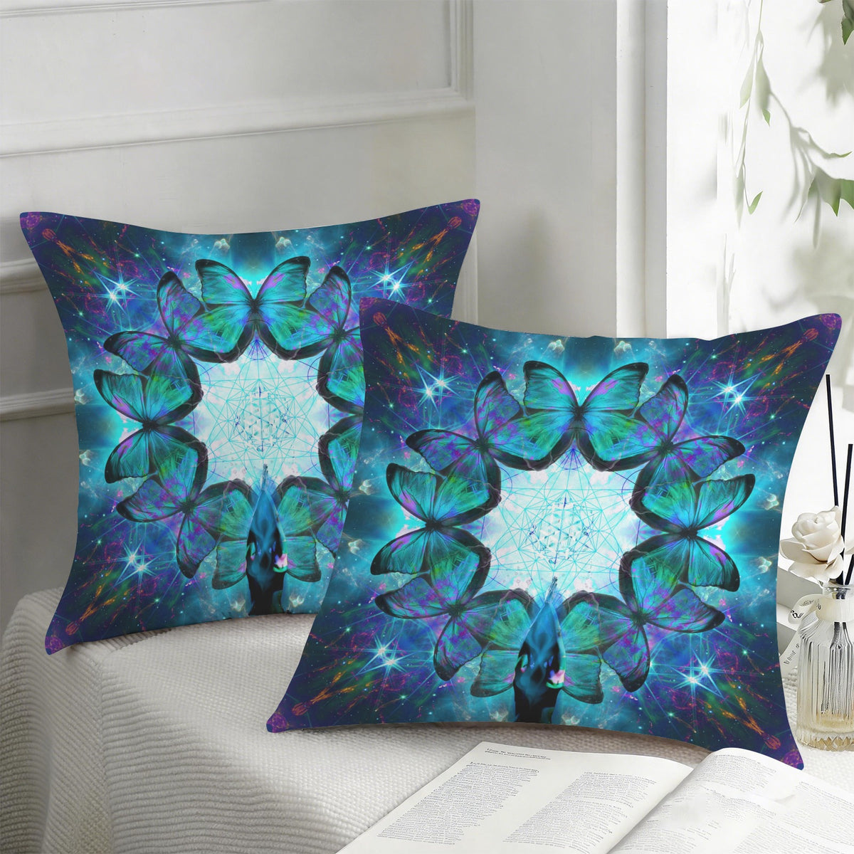 Katerina's Now & Forever Metamorphosis Meditations Custom Pillow Cases 18" x 18" (2-Pack) | Ships from USA