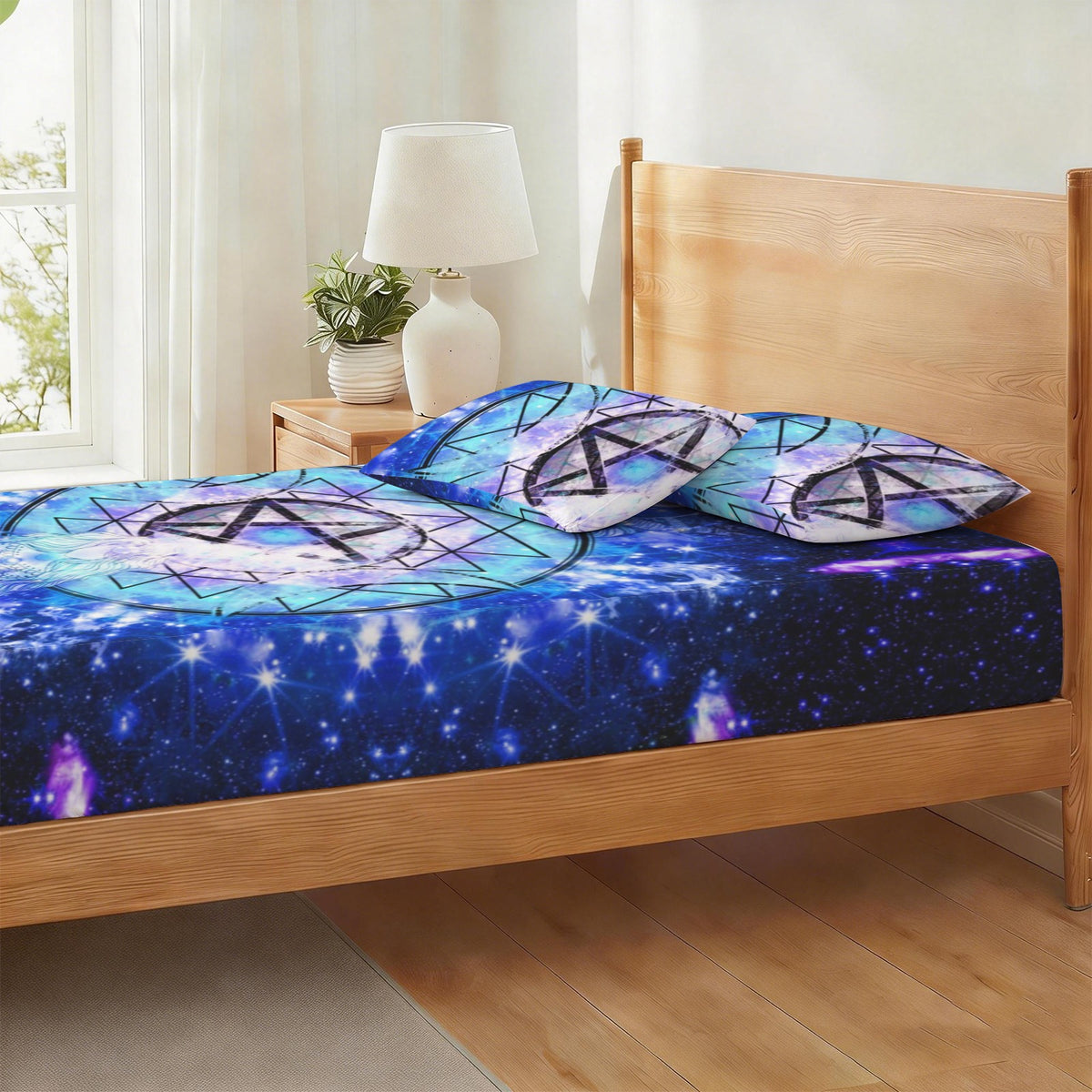 Amen Jin's Katerina's Eros & Psyche Magical Awakening Meditations Twin Bedding Set (Fitted Sheet + Pillowcases) | Ships from USA