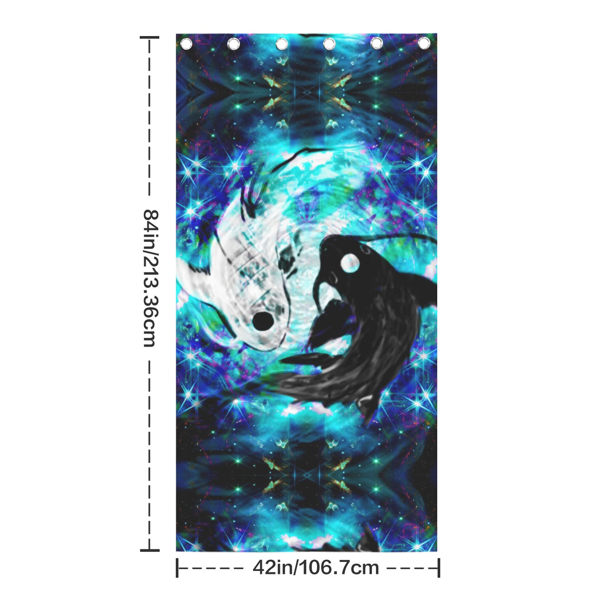 Katerina's Now & Forever Koi Desires Grommet Curtain 42" x 84" ( 1 Piece ) | Ships from USA