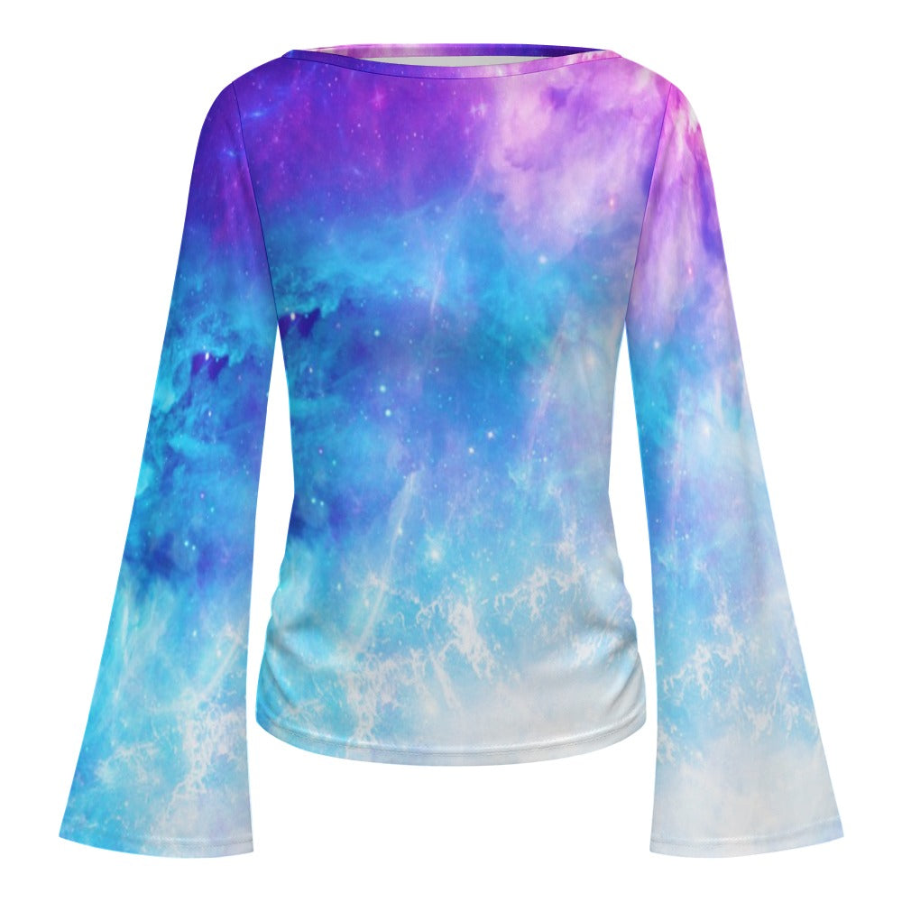 Creation's Heaven Dreams Women's Boat Neck Bell Sleeve T-shirt