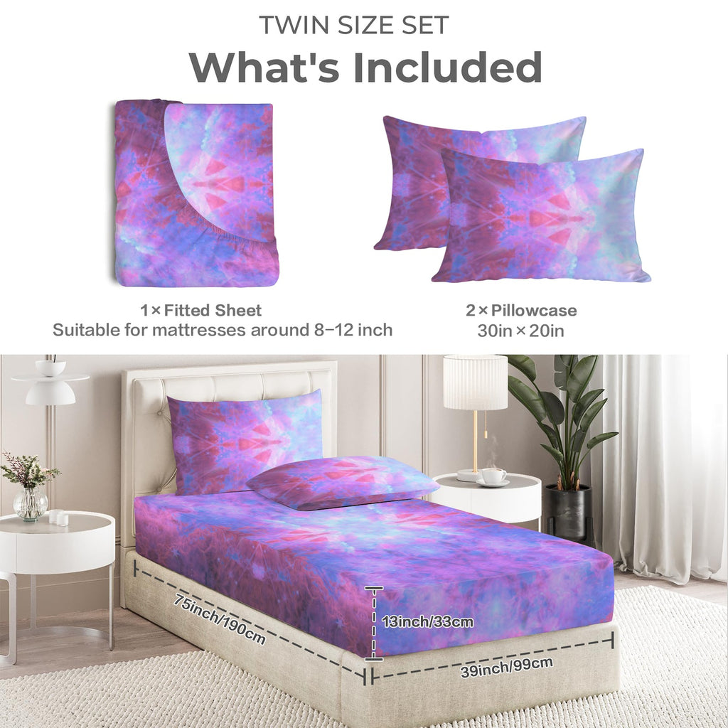 Katerina's Tomorrow Girl Desires Twin Bedding Set (Fitted Sheet + Pillowcases) | Ships from USA