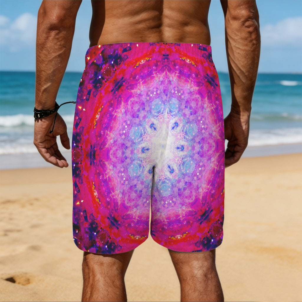 Katerina's Citadel Desires Men's All Over Print Beach Shorts (Sets 26) | Ships from USA