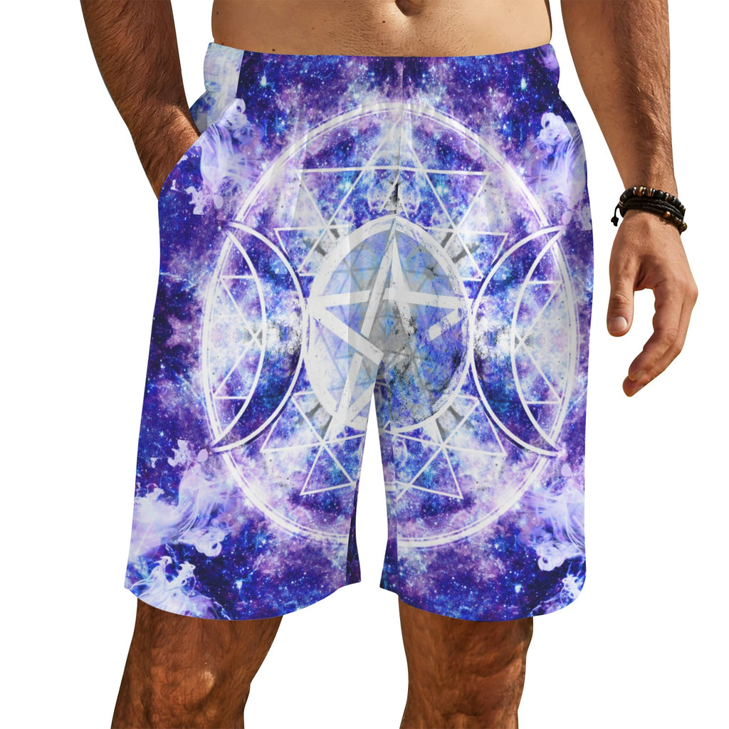 Amen Jin's Katerina's Dracularian Dragoness Triple Goddess Meditations Men's All Over Print Beach Shorts (Sets 26) | Ships from USA