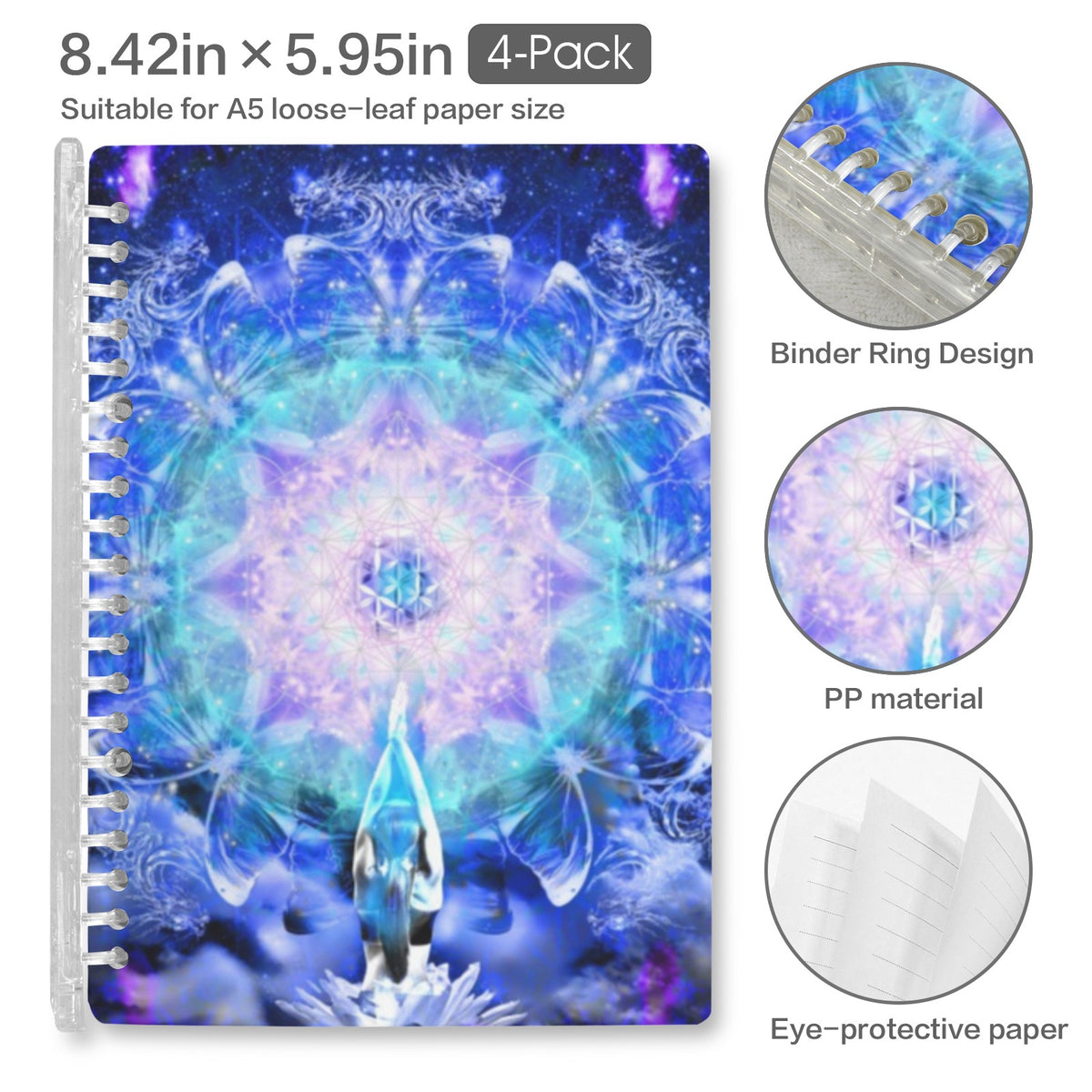 Amen Jin's Katerina's Eros & Psyche Metamorphosis Meditations Loose-Leaf Notebooks ( Cover Print, 4-Pack ) | Ships from USA