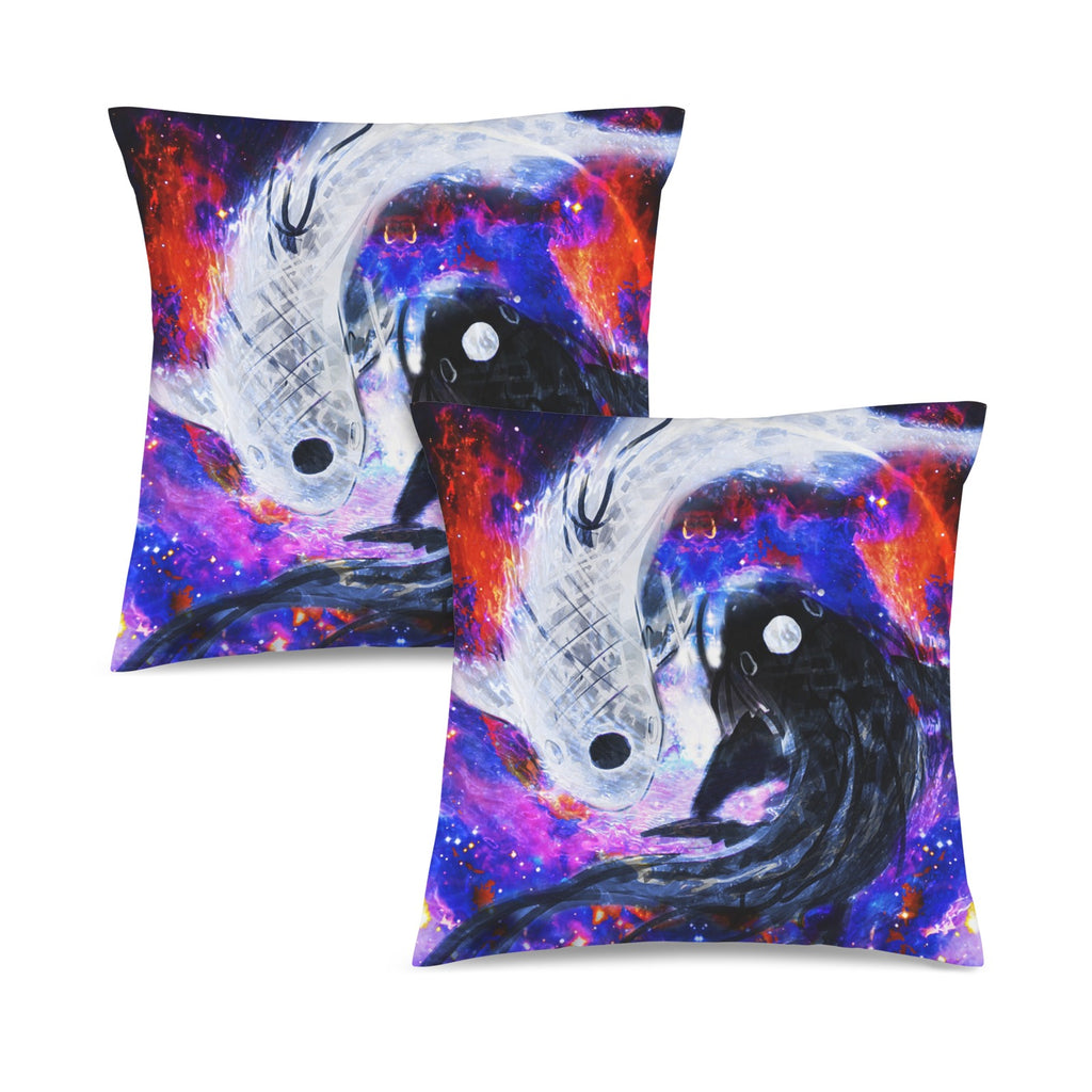 Katerina's Cassandra Koi Desires Custom Pillow Cases 18" x 18" (2-Pack) | Ships from USA