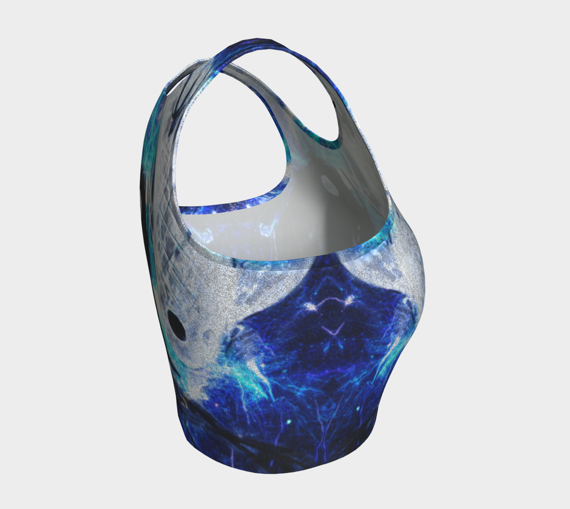 Katerina's Electric Dragon Fire Desires Koi Dreams Athletic Crop Top