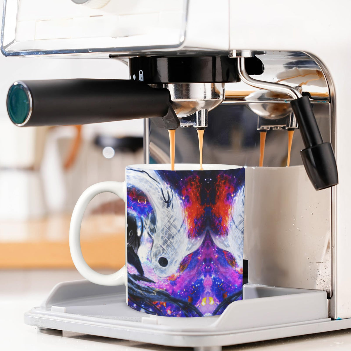 Katerina's Cassandra Koi Desires Custom White Mug(11OZ)(Set of 2) | Ships from USA