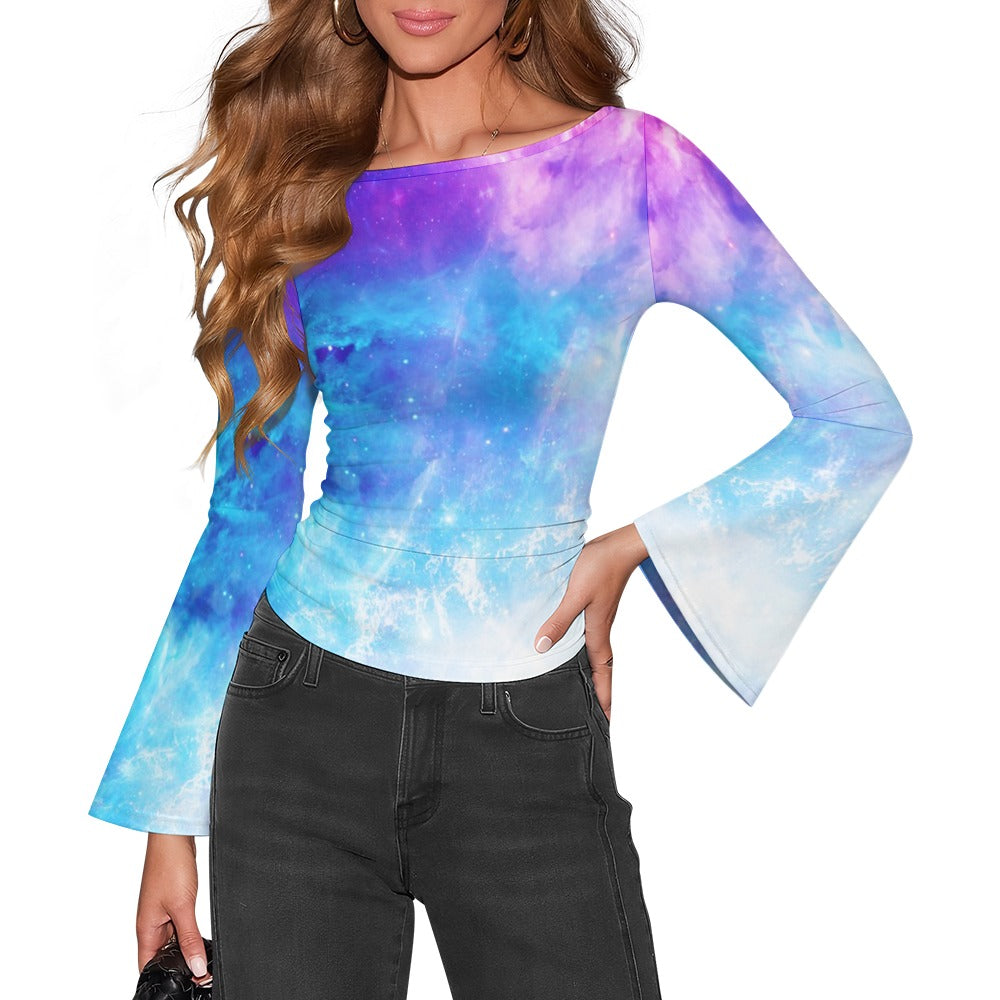 Creation's Heaven Dreams Women's Boat Neck Bell Sleeve T-shirt