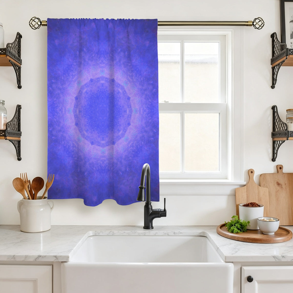 Katerina's Uncertainty in Time and Space Desires Window Curtain 27.6" x 39.4" ( 1 Piece ) | Ships from USA