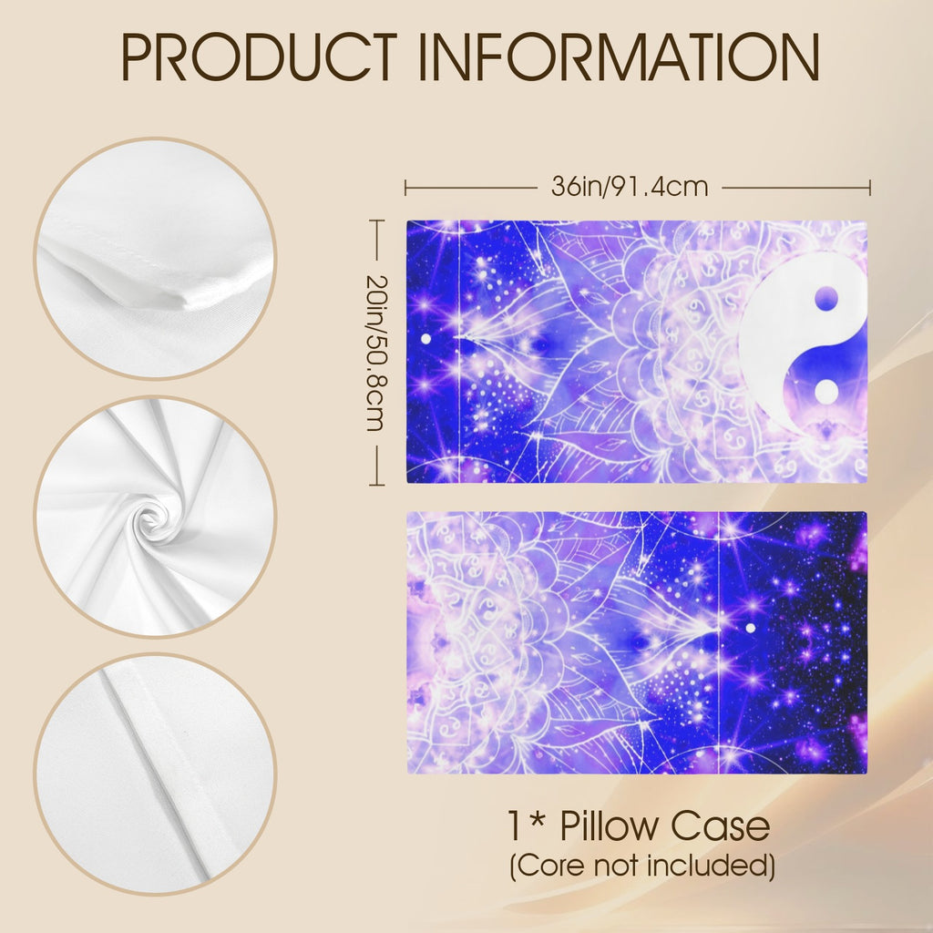 Katerina's Psyche Yin Yang Meditations Pillow Case 36" x 20"  | Ships from USA